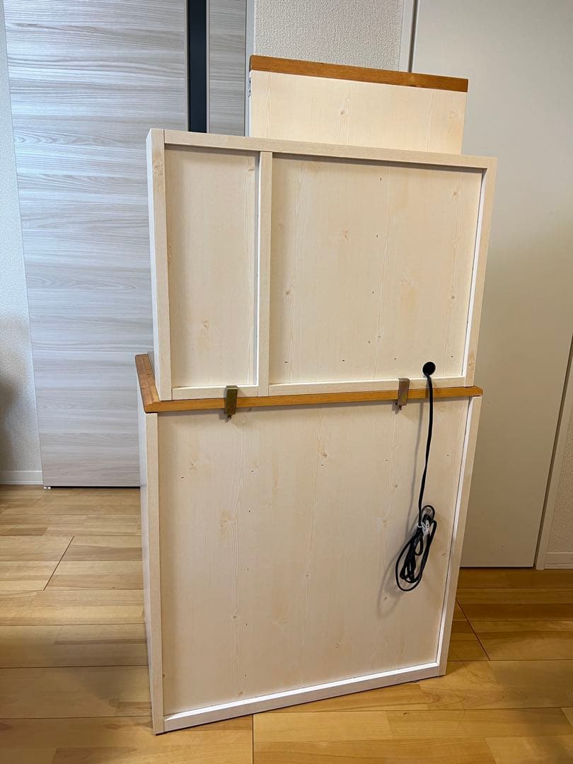 北欧風ナチュラル ドレッサー　イス、ミラー、収納、コンセント付き 化粧台70cm
