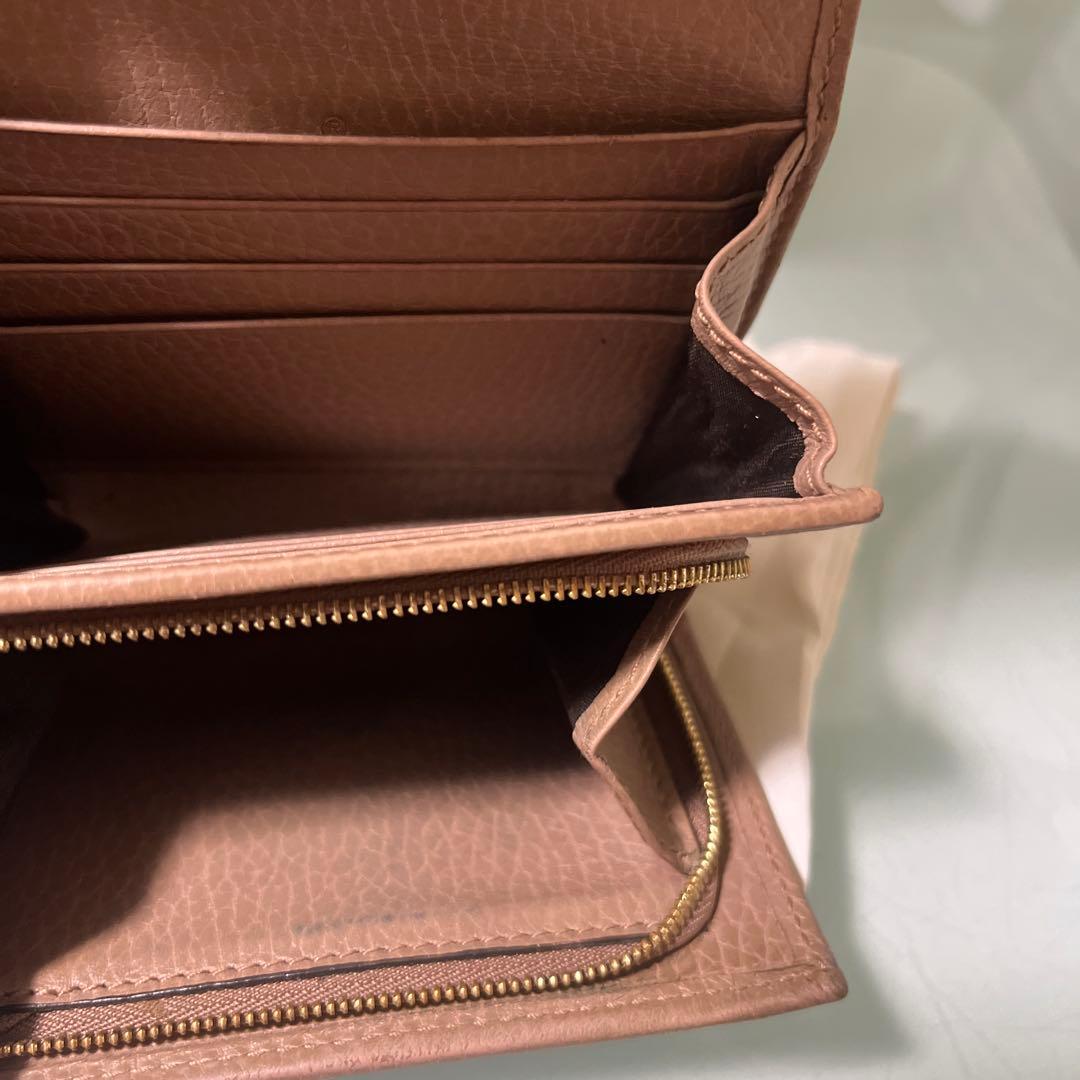 GUCCI グッチマーモントGG二つ折り財布 ベージュ