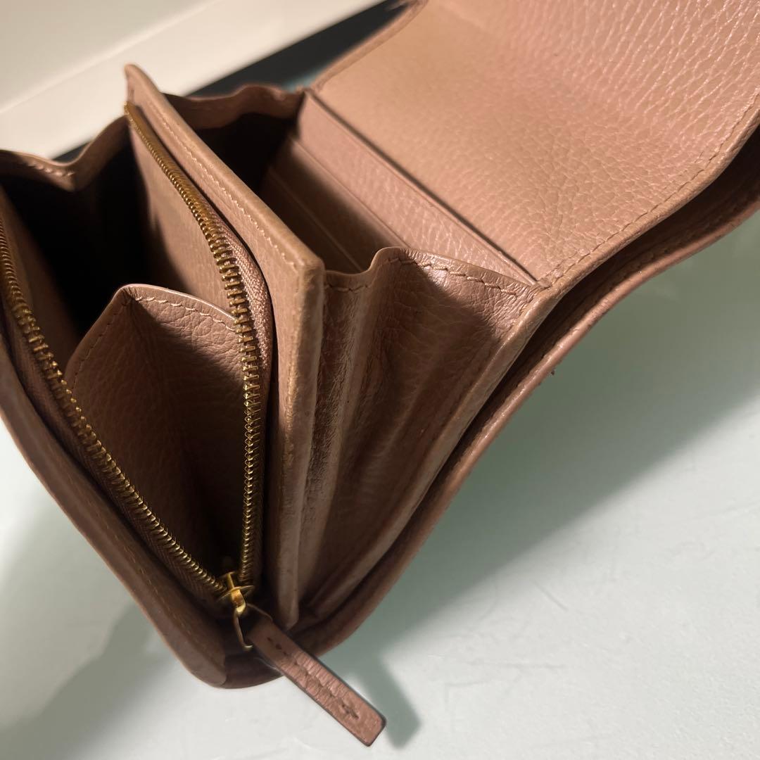 GUCCI グッチマーモントGG二つ折り財布 ベージュ
