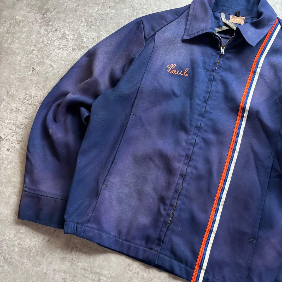 古着　50s 60s コットン　ギャバジン　ジャケット　ギャバジャン　ウィップ