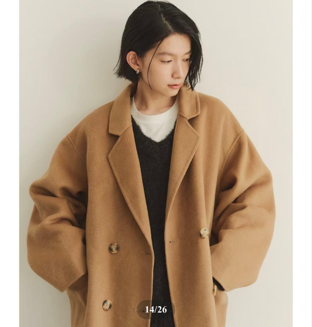FASHIRU ファシル ウールダブルフェイスミドルコート 1回着用