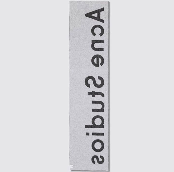 Acne Studios ウール バイカラーロゴ マフラー イタリア製　最終値下