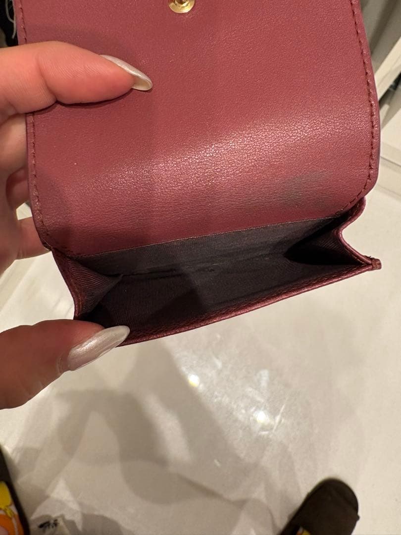 Dior バーガンディ 三つ折り財布