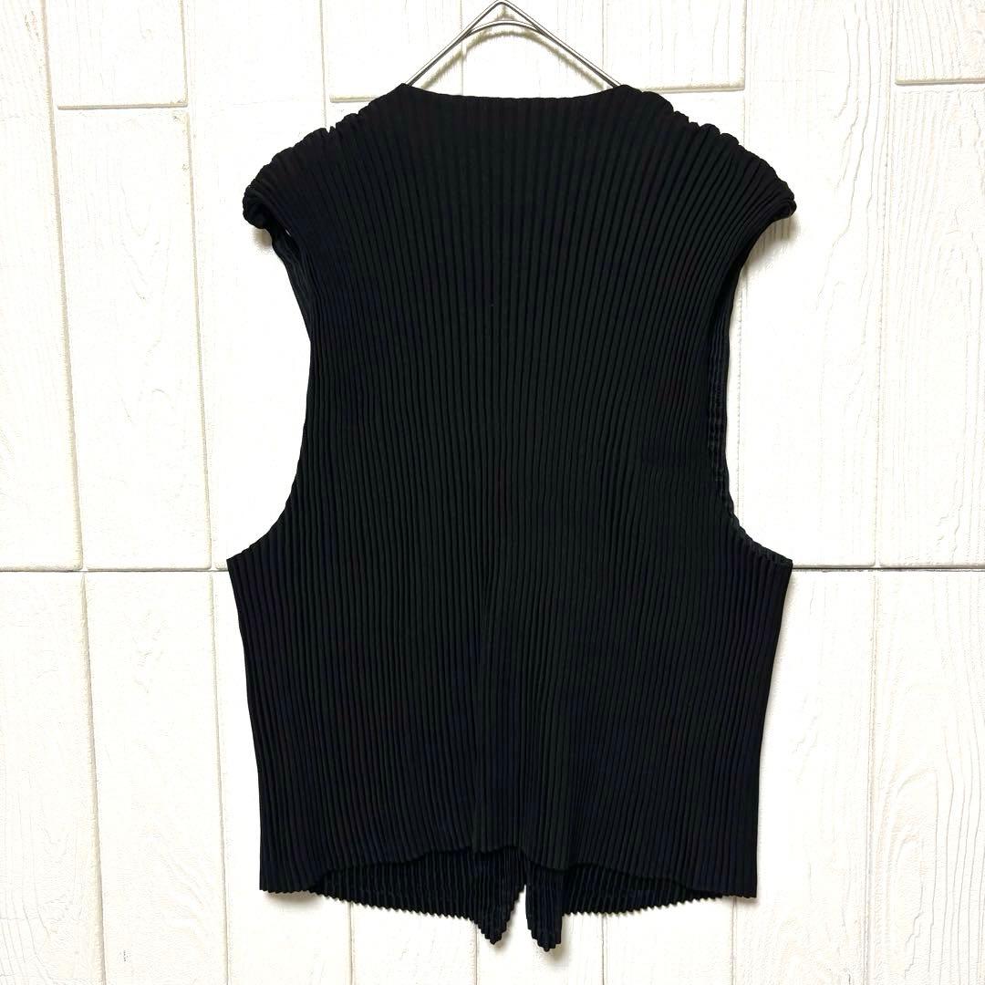 希少 90s ISSEY MIYAKE MEN プリーツ ベスト ジレ 黒 M