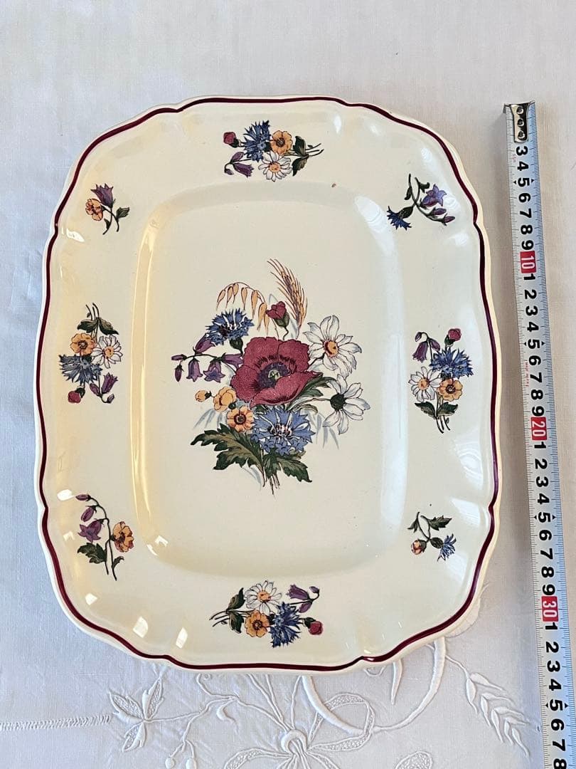 【美品】SARREGUEMINES Agreste 大きなレクタングル 3239