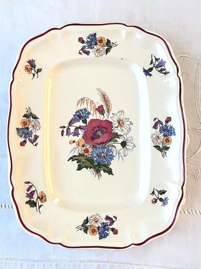 【美品】SARREGUEMINES Agreste 大きなレクタングル 3239