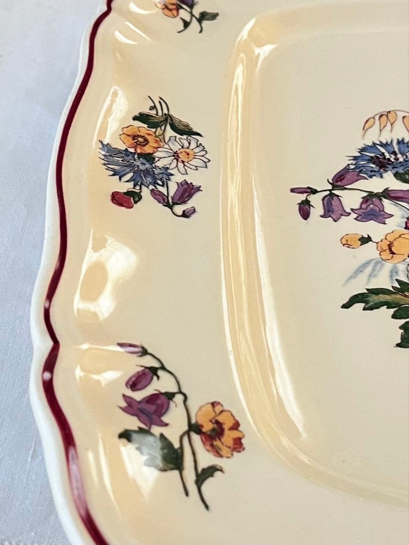 【美品】SARREGUEMINES Agreste 大きなレクタングル 3239