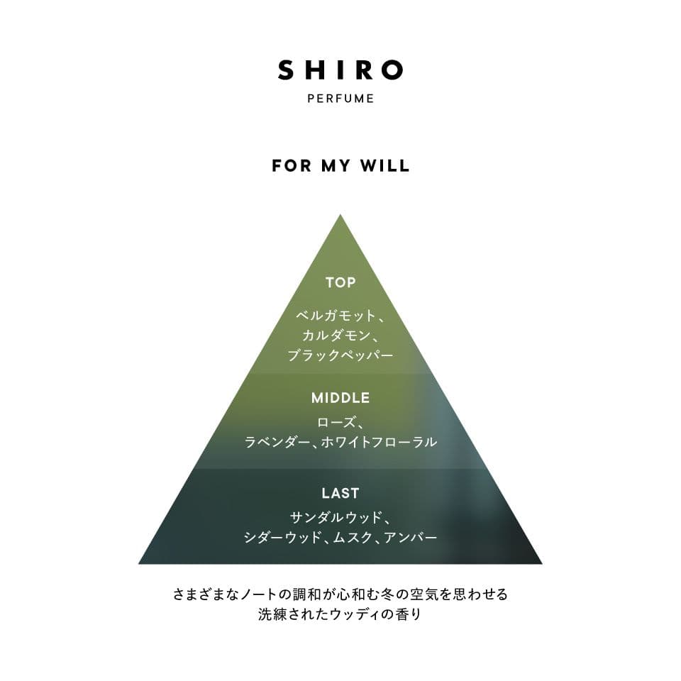 香水(ユニセックス) SHIRO FOR MY WILL Eau de Parfum 50ml