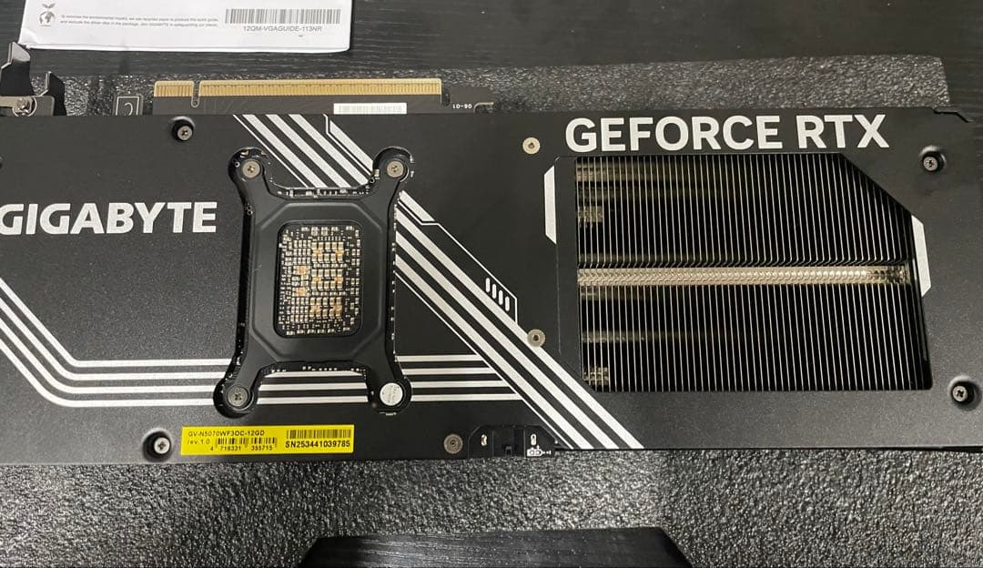 イ*ケ様 GIGABYTE RTX5070 GV-N5070WF3OC-12GD