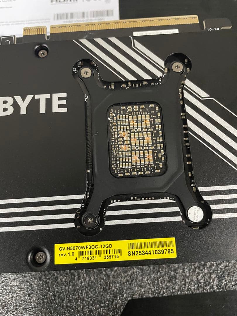 イ*ケ様 GIGABYTE RTX5070 GV-N5070WF3OC-12GD