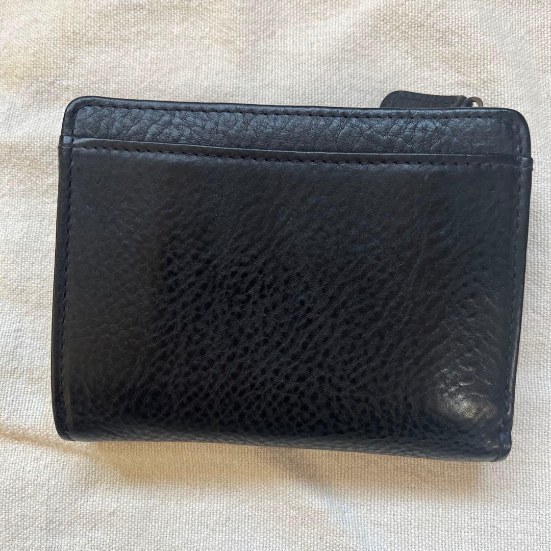 genten ネイビー二つ折り財布