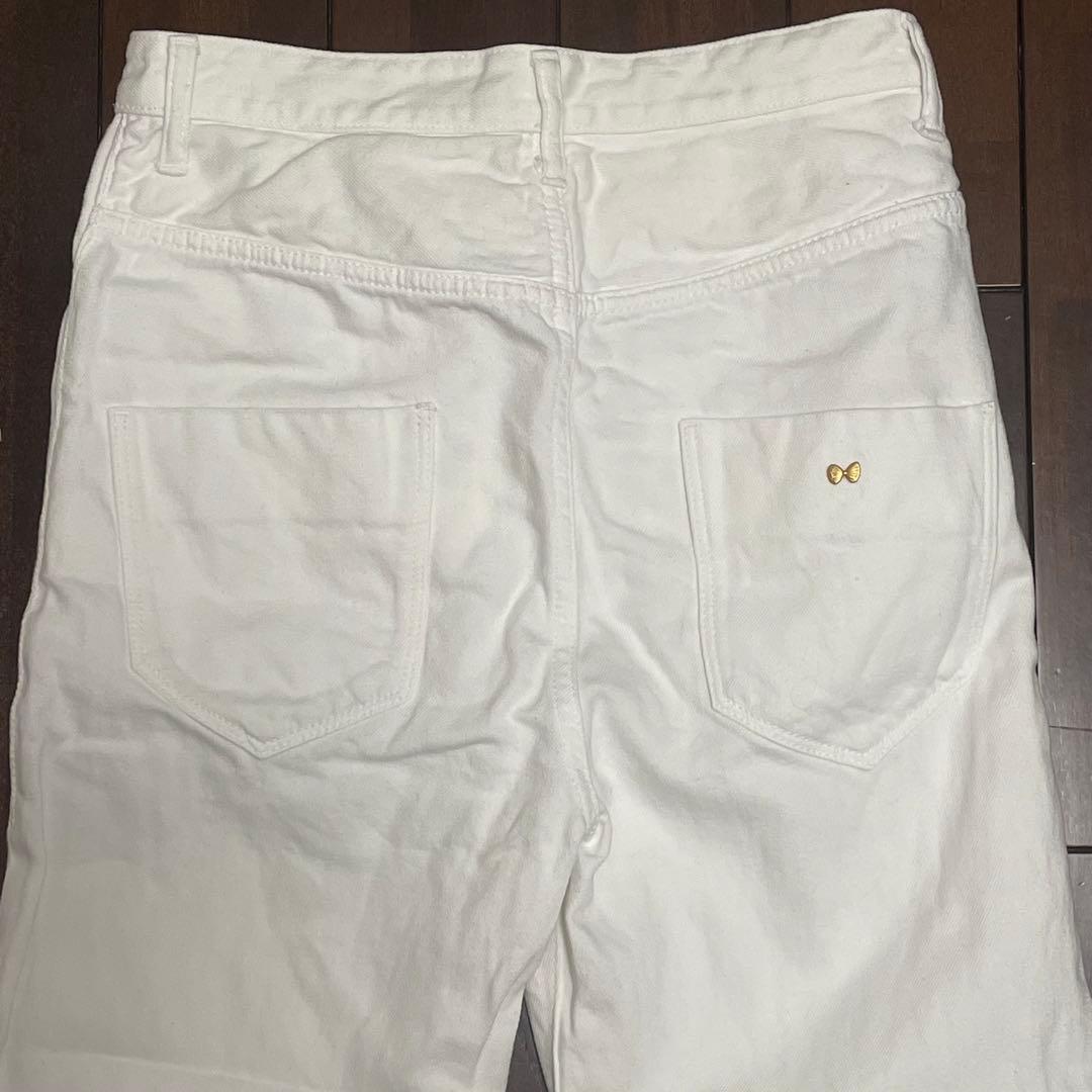 極美品✨リネン✨ミナペルホネン always ロールアップ デニム ホワイト