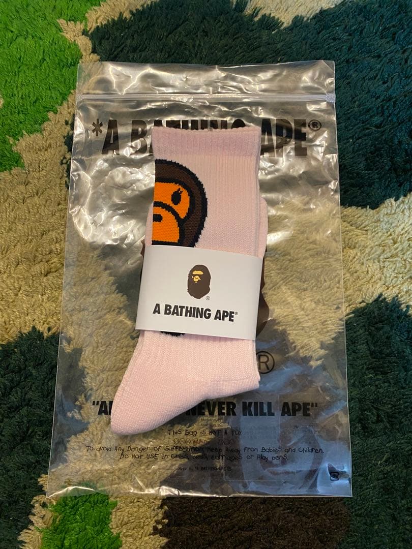 レッグウェア BAPE BABY LISA SOCKS PINK