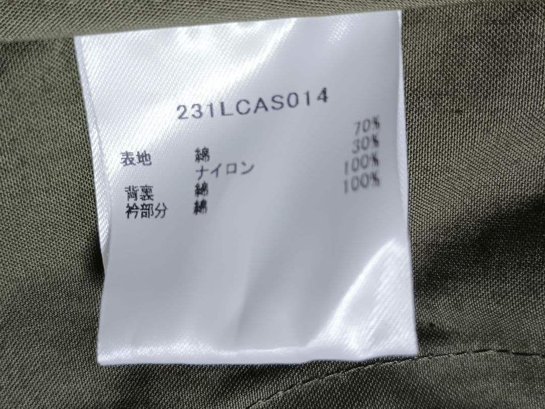 【Barbour*Spick & Span】別注 コート　カーキ　36