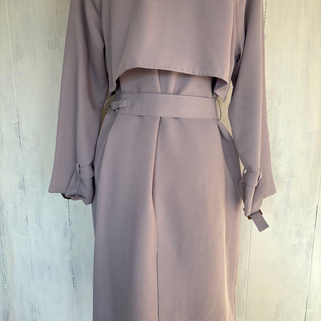 ADAM ET ROPEとろみ トレンチ コート　lavender