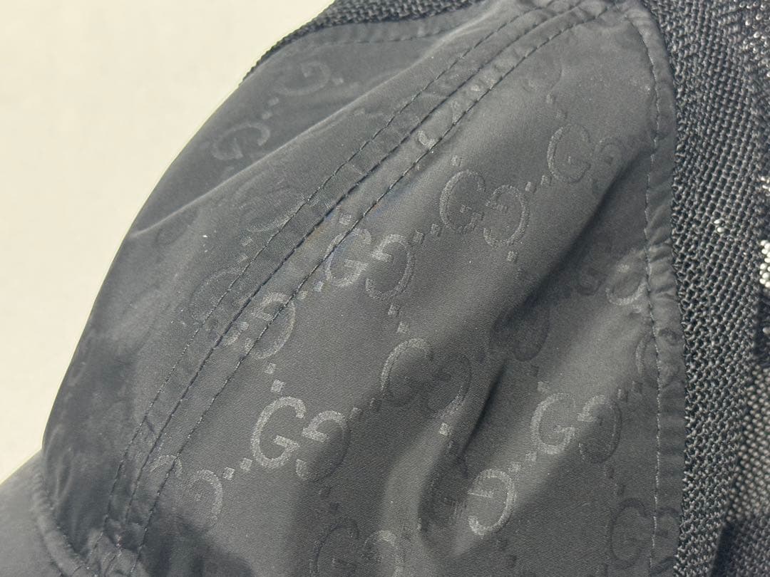 美品 GUCCI キャップ 帽子 ブラック Lサイズ59cm