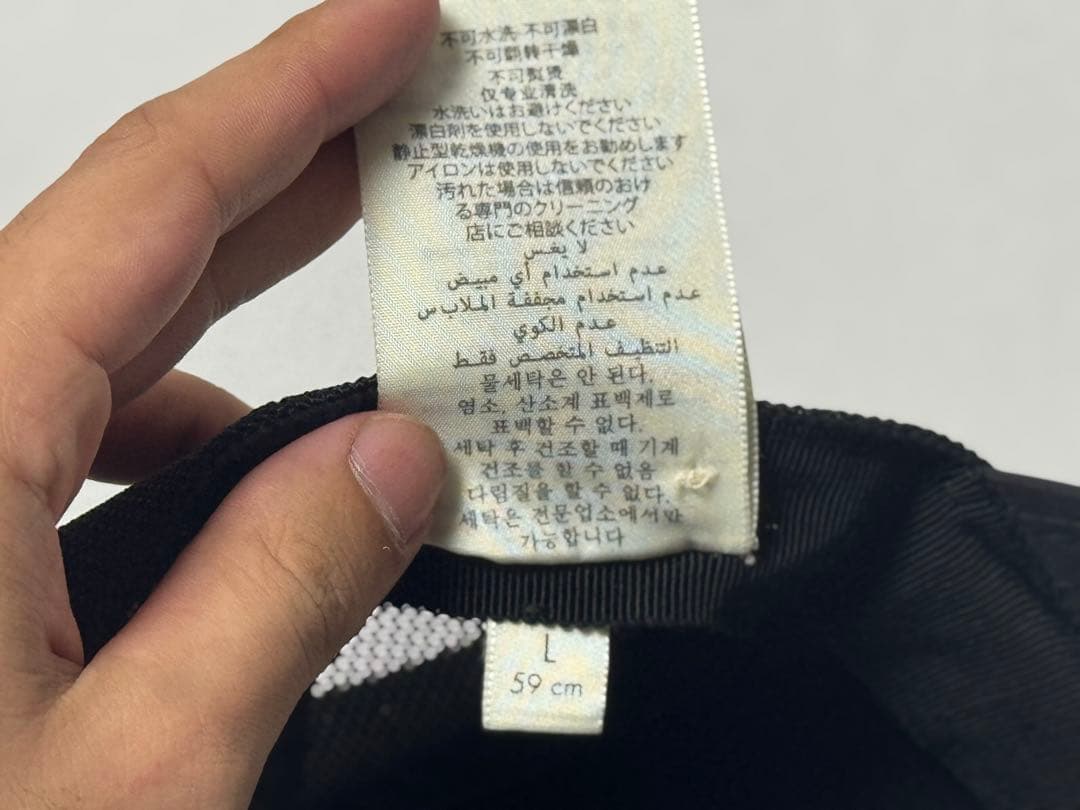 美品 GUCCI キャップ 帽子 ブラック Lサイズ59cm