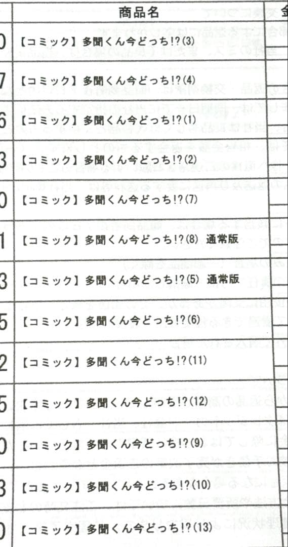 多聞くん今どっち　1〜13巻　ほぼ全巻セット