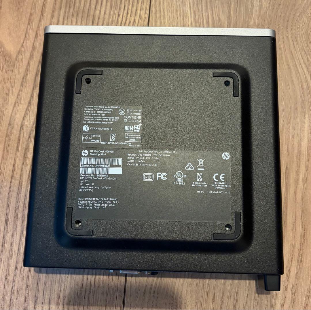 ミニPC HP Prodesk400 G5