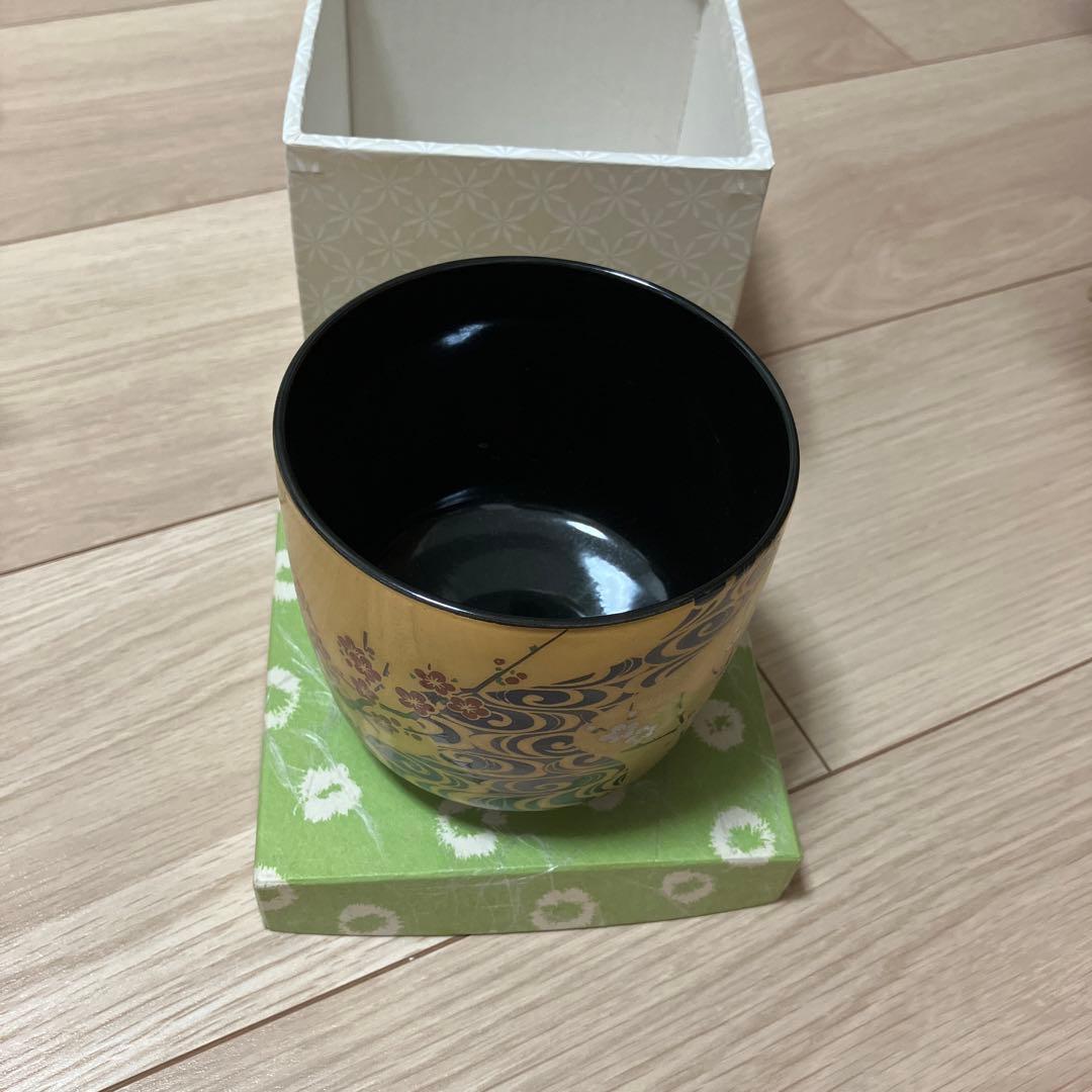 茶道具 筒茶碗（つつちゃわん） 筒茶碗 金地 光琳梅 宮地英香