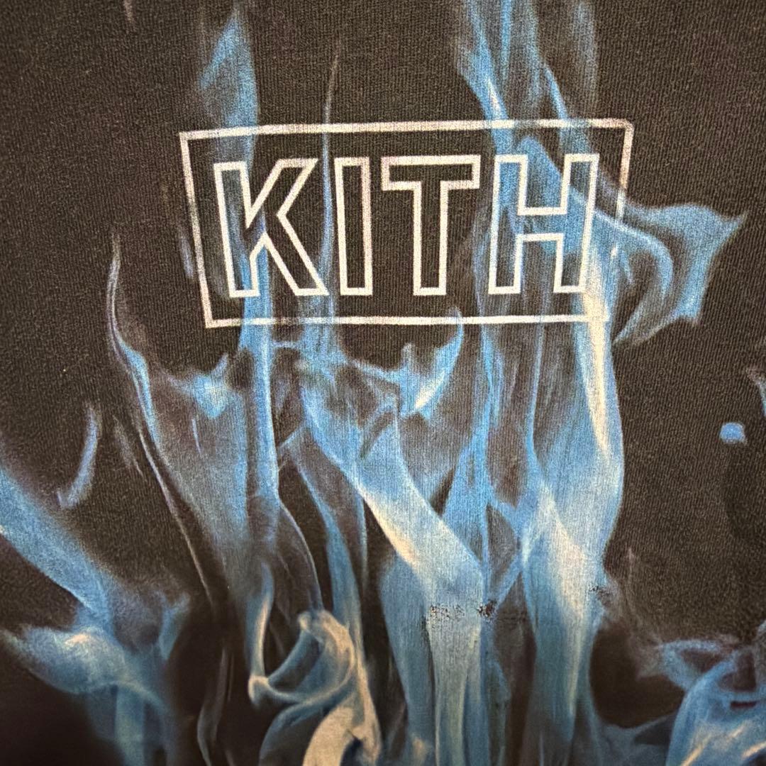 KITH 青い炎グラフィック Tシャツ M