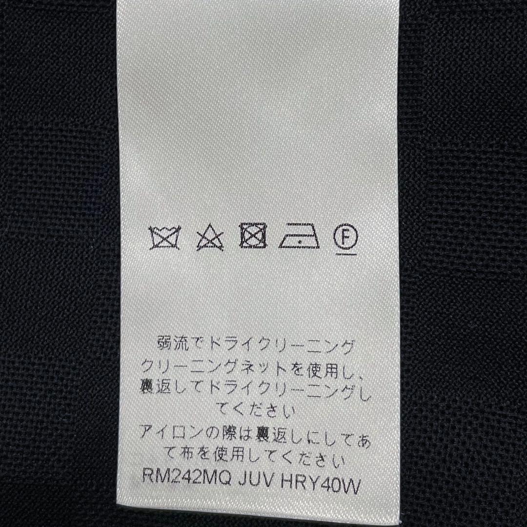 美品✨ルイヴィトン 24AW ダミエ 総織柄 Tシャツ ロゴ刺繍 黒 サイズL