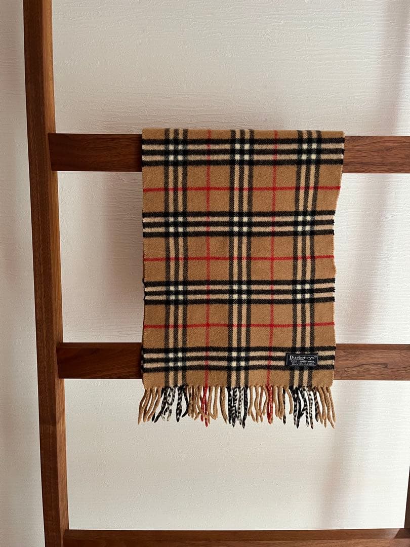 Burberry チェック柄ウールマフラー