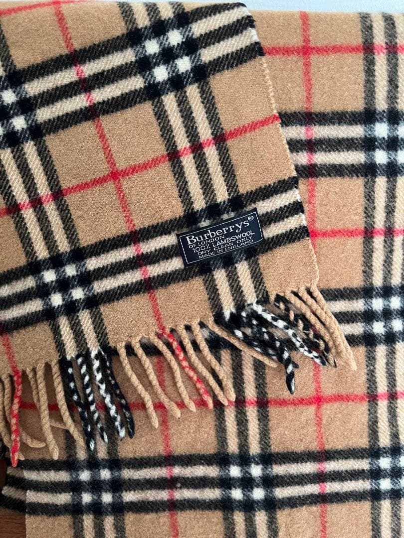 Burberry チェック柄ウールマフラー