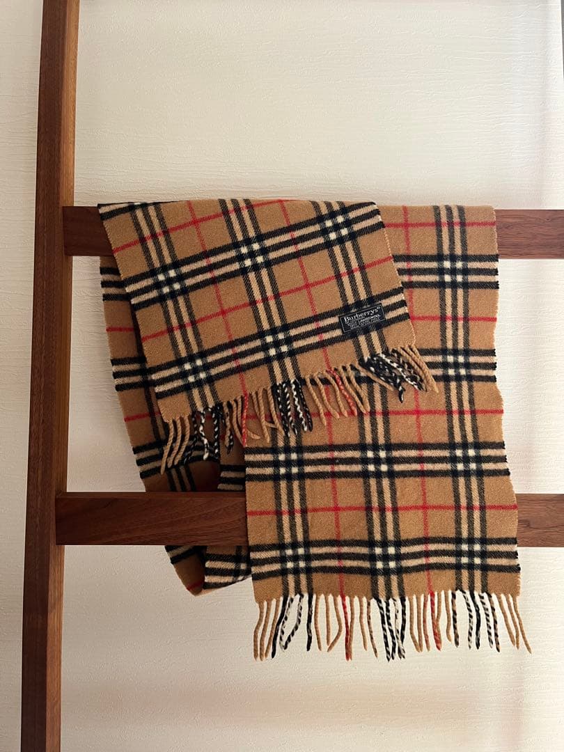 Burberry チェック柄ウールマフラー