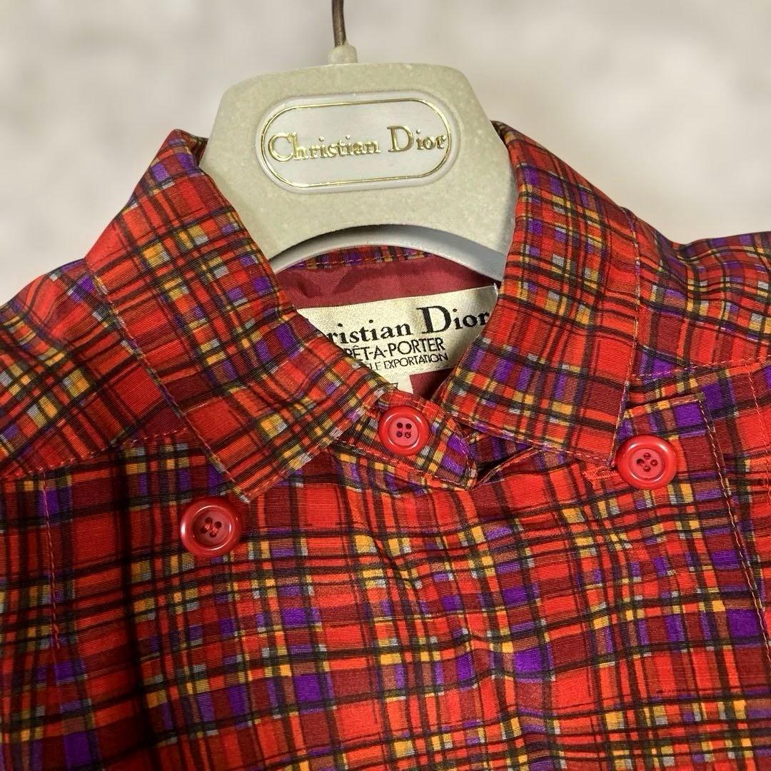 Christian Dior プレタポルテ シルク混ワンピースドレス★S〜M