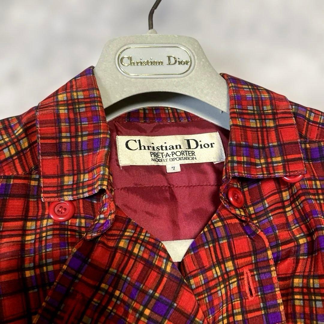 Christian Dior プレタポルテ シルク混ワンピースドレス★S〜M