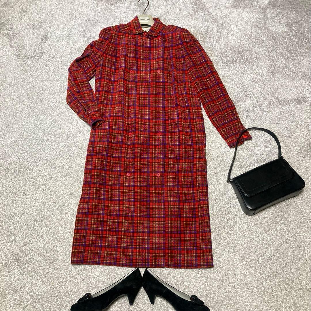 Christian Dior プレタポルテ シルク混ワンピースドレス★S〜M