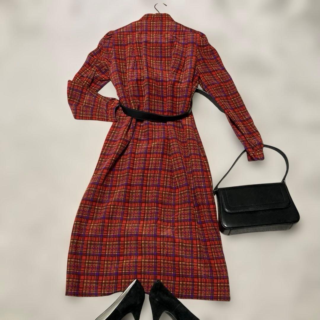 Christian Dior プレタポルテ シルク混ワンピースドレス★S〜M