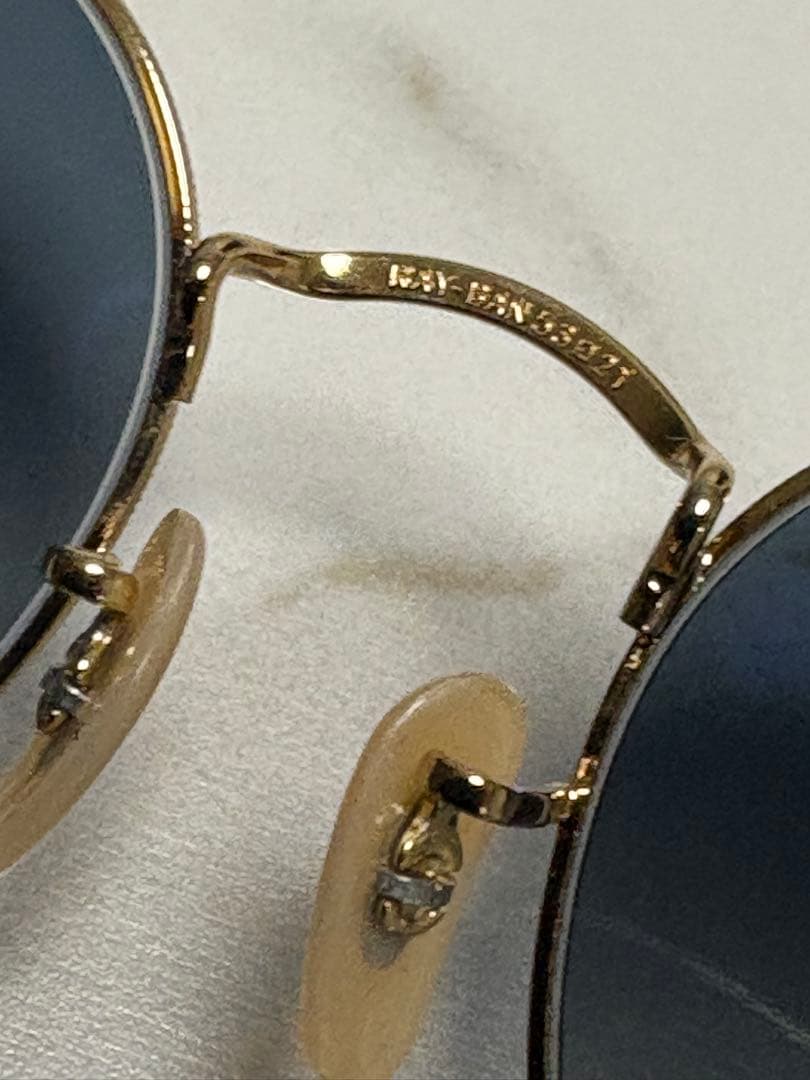 Ray-Ban ラウンド型サングラス ブルーグラデーション