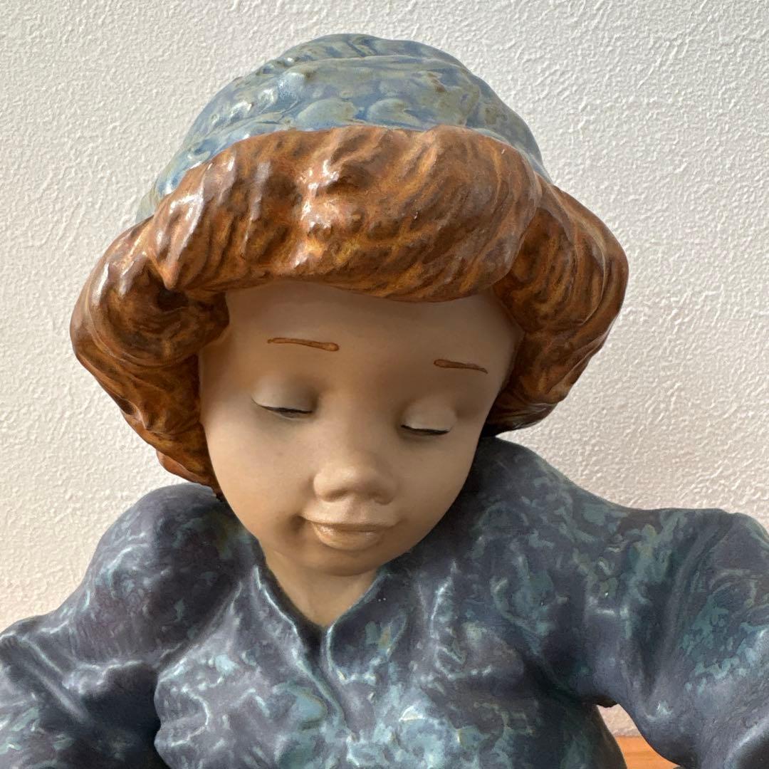 LLADRO リヤドロ 「 少年と犬 」 人形 陶器 置物
