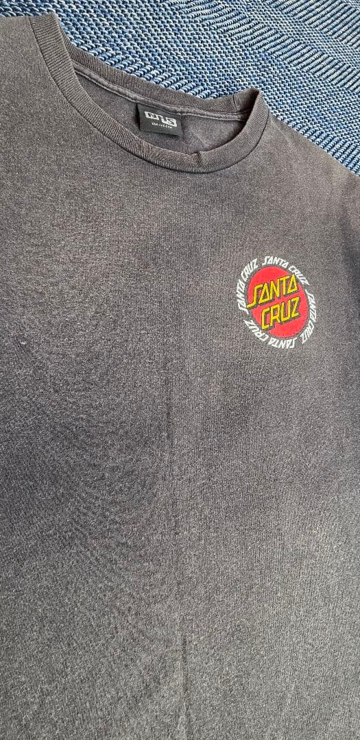 90's SANTA CRUZ Tshirt NHSタグ 黒フェード Mサイズ