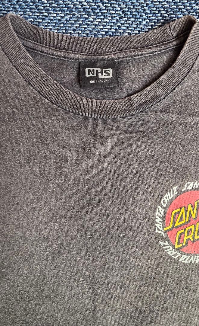 90's SANTA CRUZ Tshirt NHSタグ 黒フェード Mサイズ