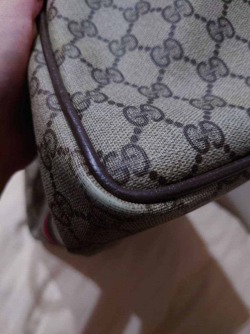 GUCCI ボストンバッグ ベージュ/ブラウン/グリーン/レッド