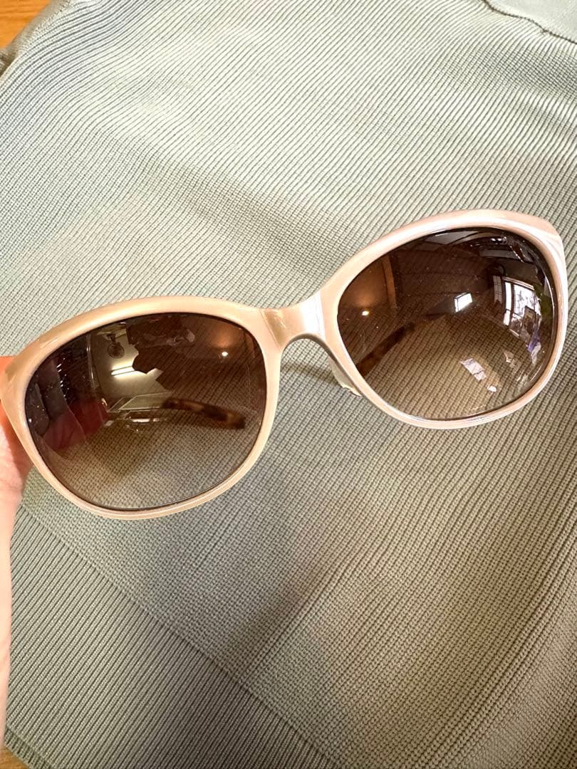 美品✨999.9 feelsun ベージュフレーム サングラス　F-21NP