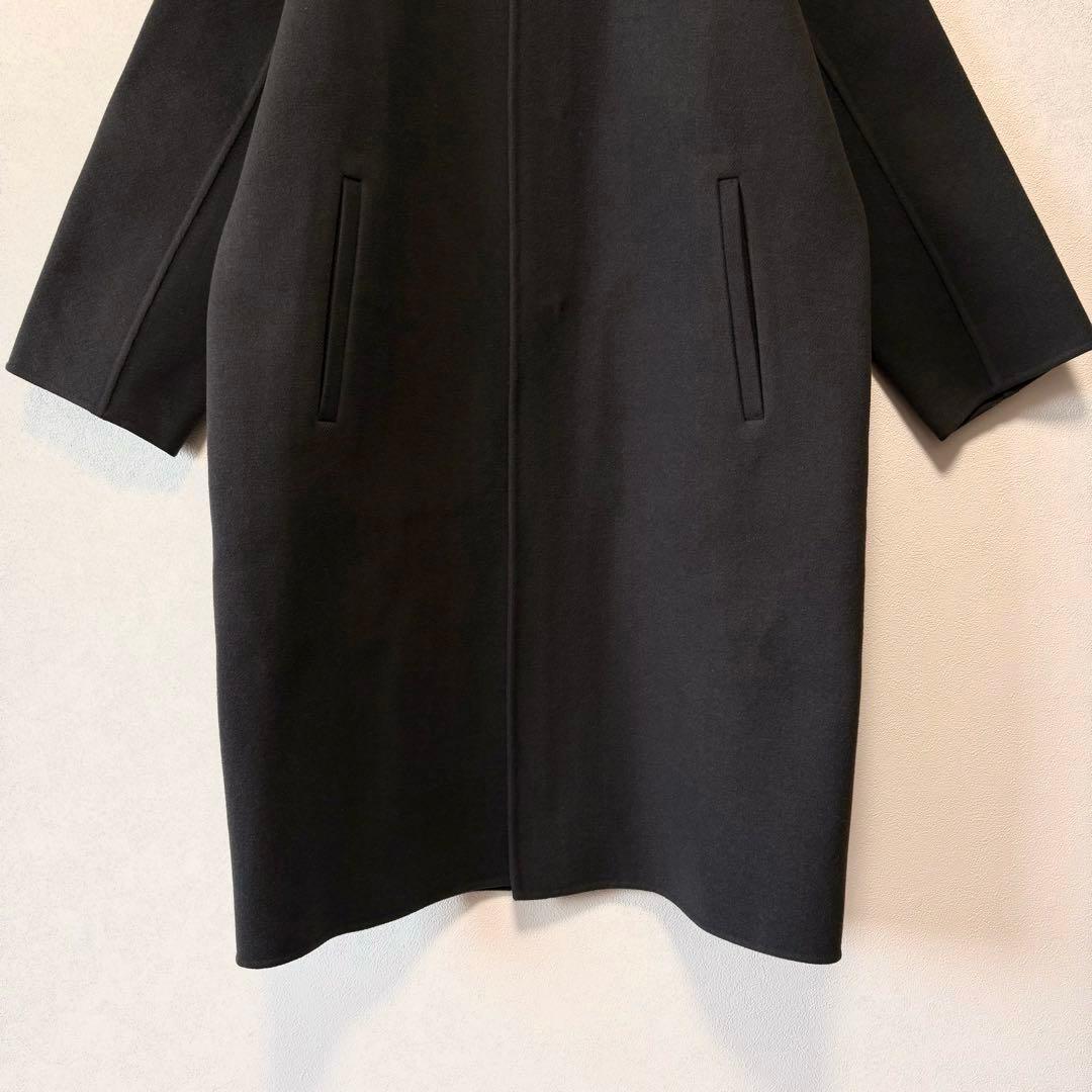 美品✨Drawer ドゥロワー ノーカラーリバーコート ウール カシミヤ 36
