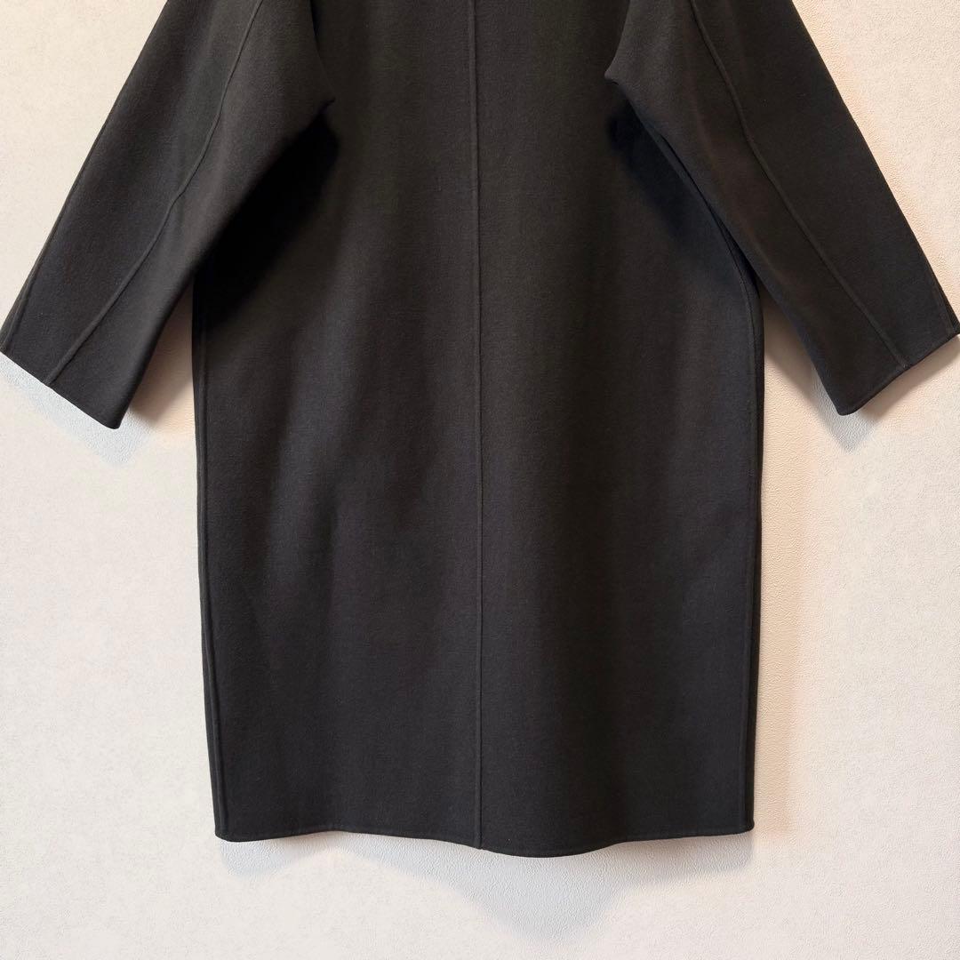 美品✨Drawer ドゥロワー ノーカラーリバーコート ウール カシミヤ 36