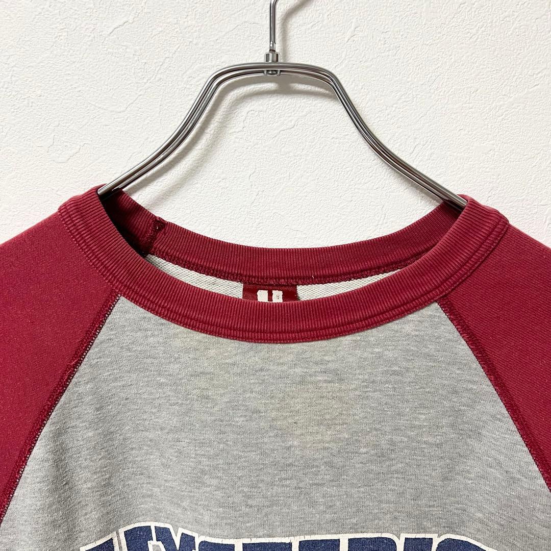 90s HYSTERIC GLAMOUR 半袖ラグランスウェット 初期タグ