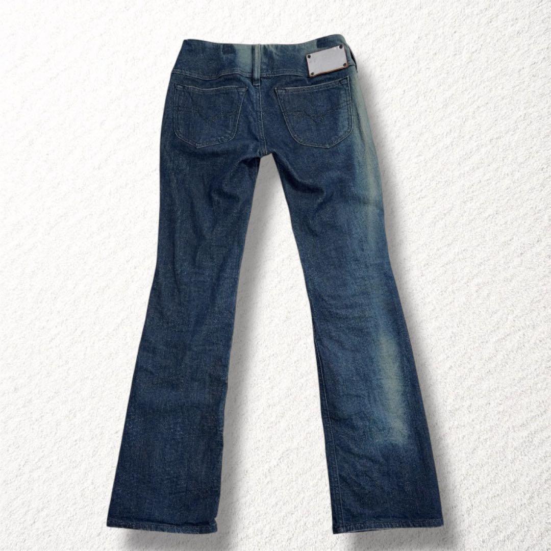 【DIESEL】ブーツカットデニム ローライズ CHEROCK 美脚 青 27