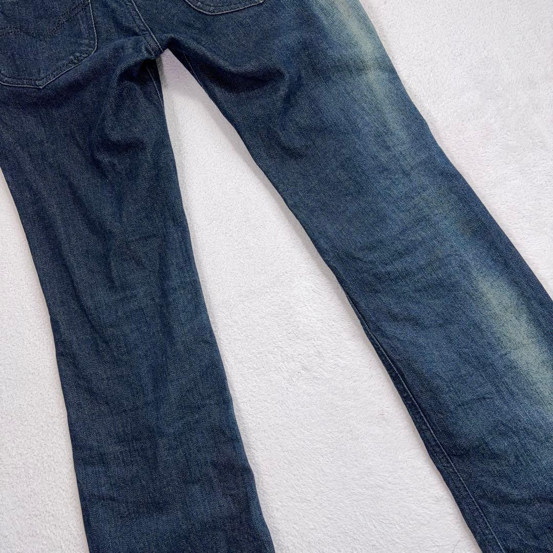 【DIESEL】ブーツカットデニム ローライズ CHEROCK 美脚 青 27