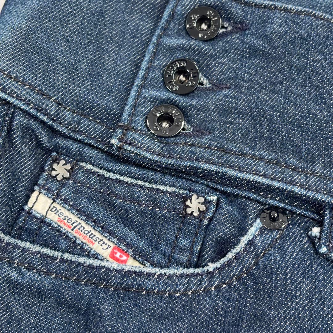 【DIESEL】ブーツカットデニム ローライズ CHEROCK 美脚 青 27
