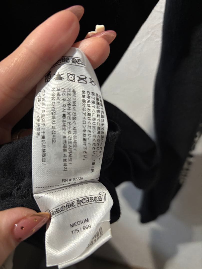 【正規品】CHROME HEARTS ロングTシャツ ブラック長袖シャツ M
