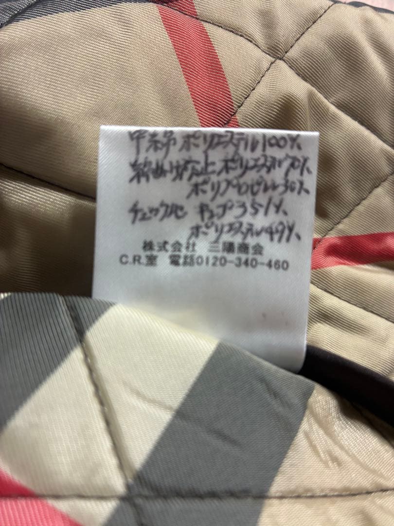 バーバリーBurberry キルティングコート　取り外しできるフード付き