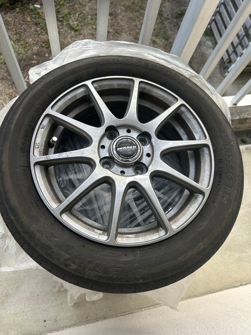 ブリヂストン NEXTRY 155/65R14 4本セット アルミ付