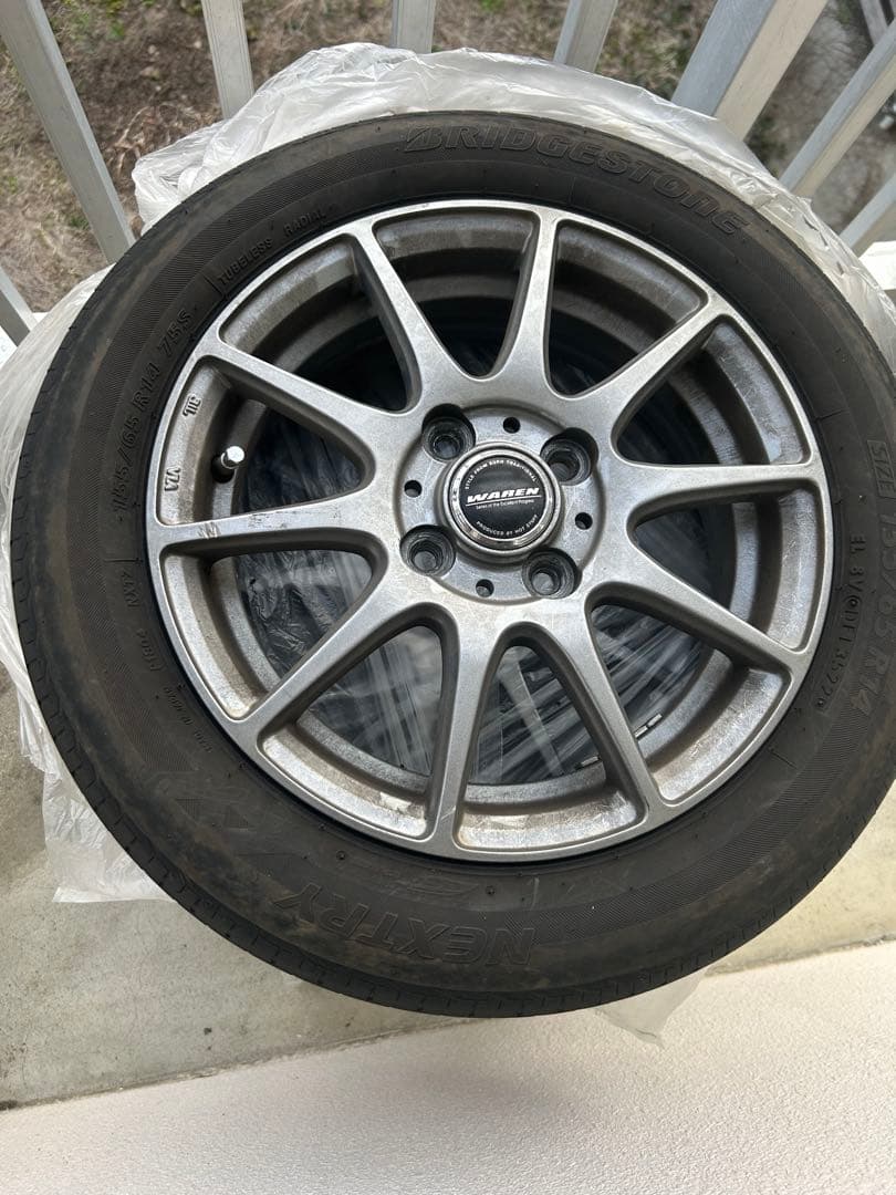 ブリヂストン NEXTRY 155/65R14 4本セット アルミ付