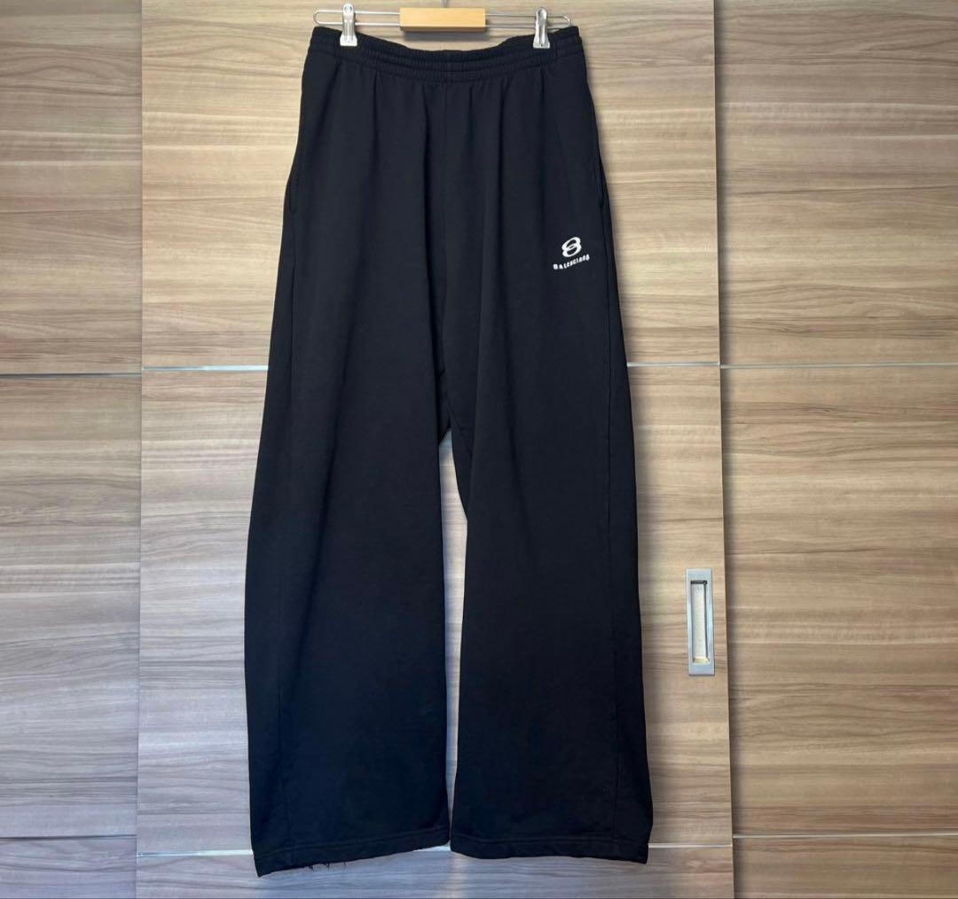 チ*ス様 BALENCIAGA バギースウェットパンツ ブラック　Sサイズ
